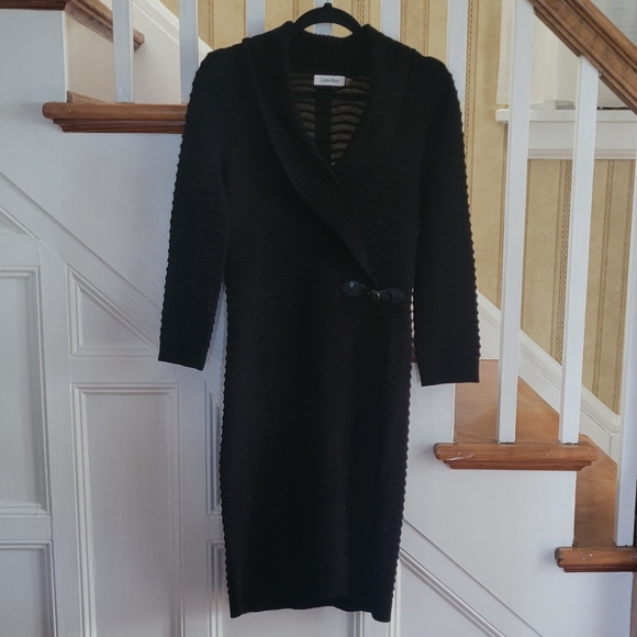 CALVIN KLEIN Knit Sweater Dress Size Small - Picture 4 of 9